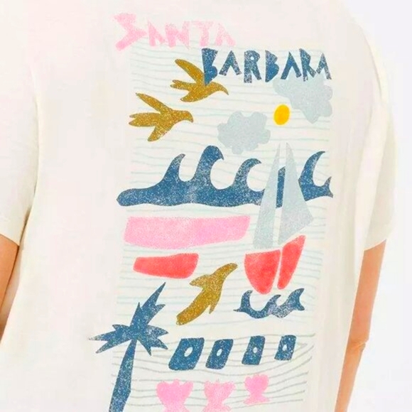 ❤️NWT VINTAGE TORRID TEE - SANTA BARBARA SHARK BITE DISTRESSED DESTRUCTED PLUS - Picture 3 of 10